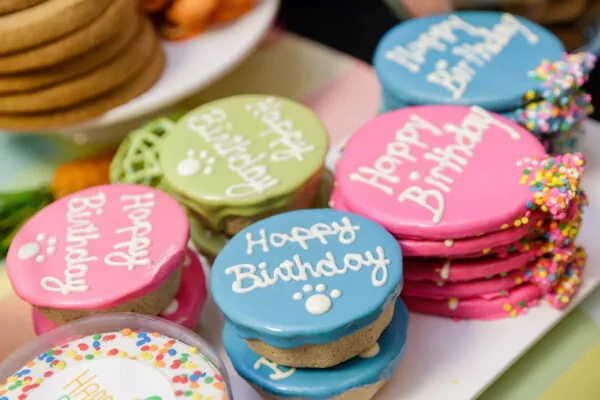 Birthday cookies from Woof Gang Bakery in Atlanta.