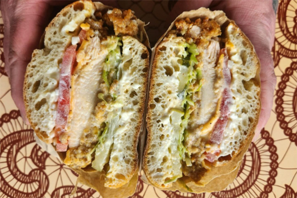 fried chicken sandwich from bona fide deluxe 