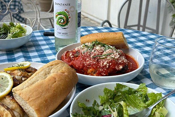 lemon chicken and pasta at gios chicken in west midtown