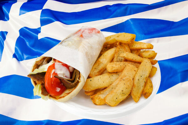 Lamb Gyro and greek fries from Athens Greek Restaurant - 10753 Alpharetta Hwy, Roswell, GA 30076
