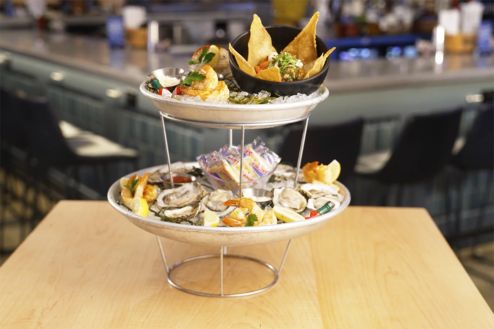 The Love Boat seafood tower at Message in a Bottle.